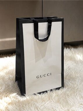 Authentic Gucci Boutique Shopping Gift Bag | Large Paper Bag 15 x 9 x 5.75”